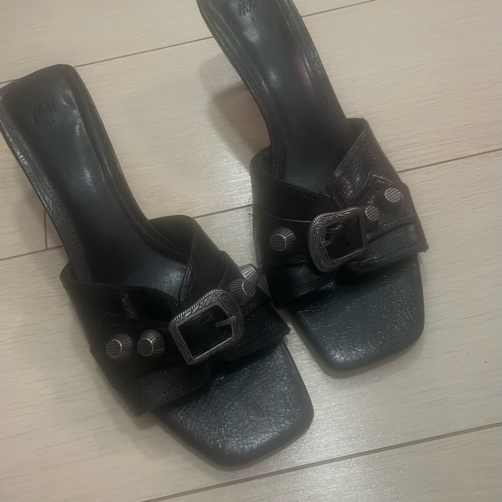 H&M Kitten Heel Sandal w/ Buckle